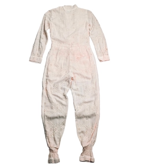 YFB | Levi Eyelet Jumpsuit in Sea Salt Oil Wash (Lt. Pink) Size Small - Picture 12 of 15